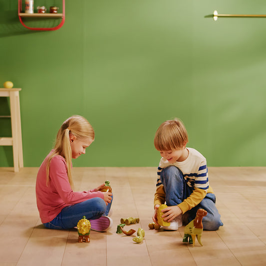 Magnet-Dino-Puzzle mit 4 Dinos