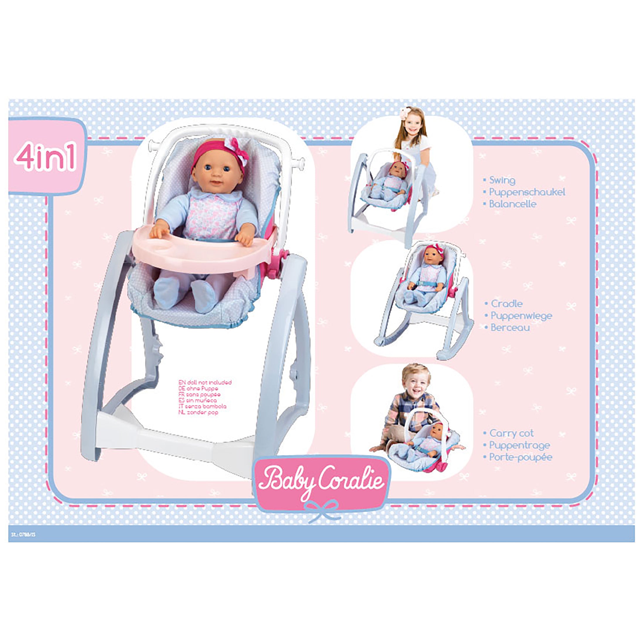 4 in 1 Puppenhochstuhl