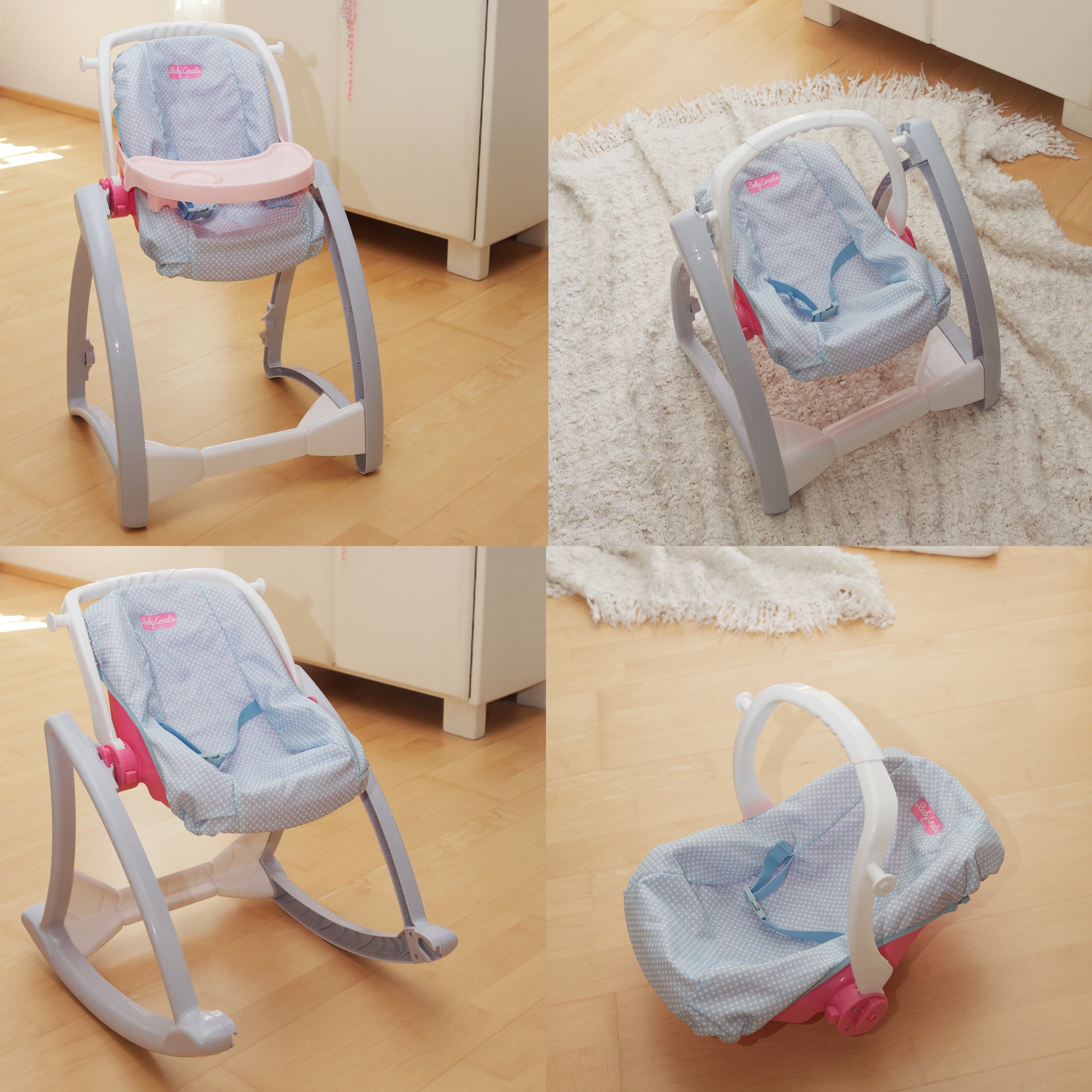 4 in 1 Puppenhochstuhl