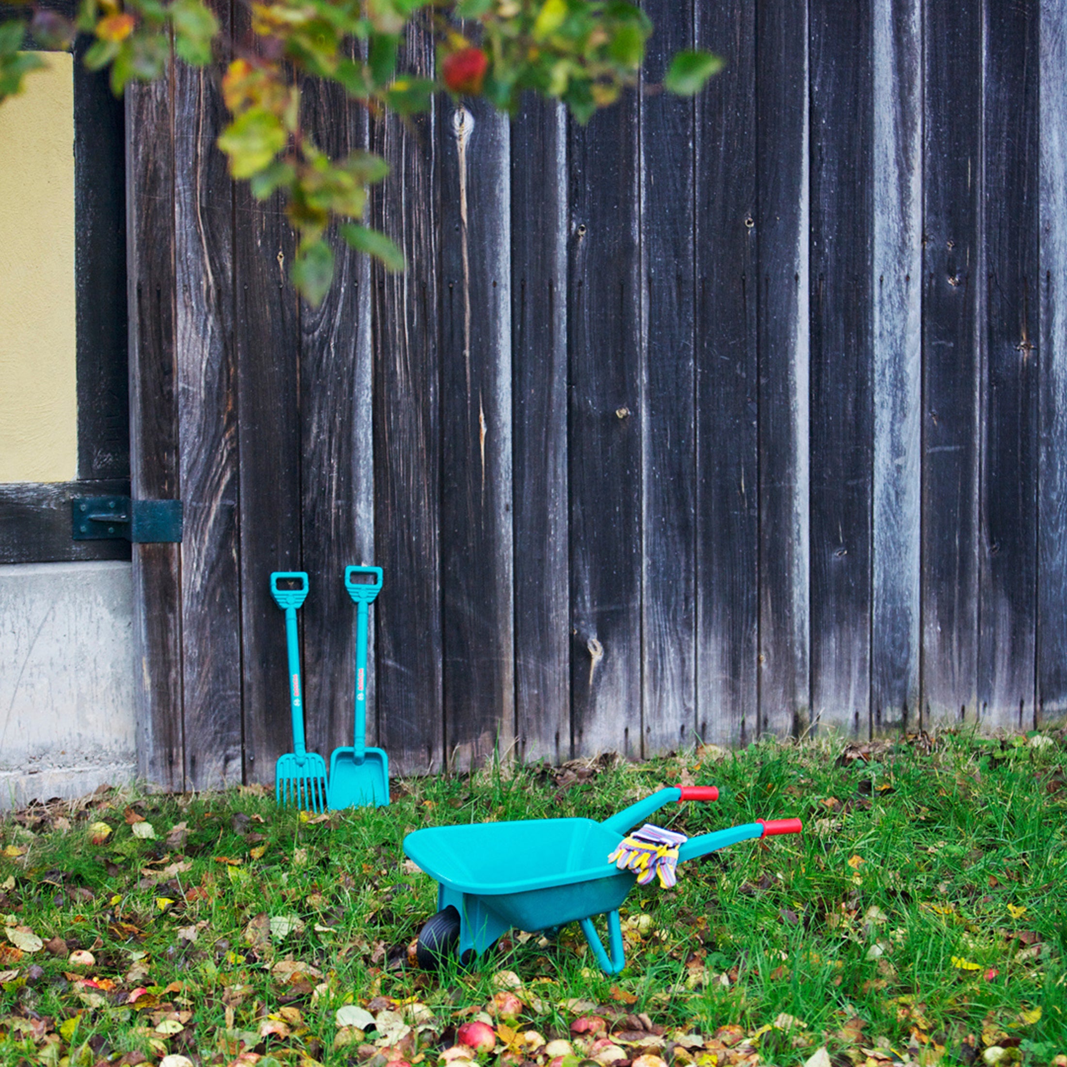 Gartenset mit Schubkarre, 4-tlg.