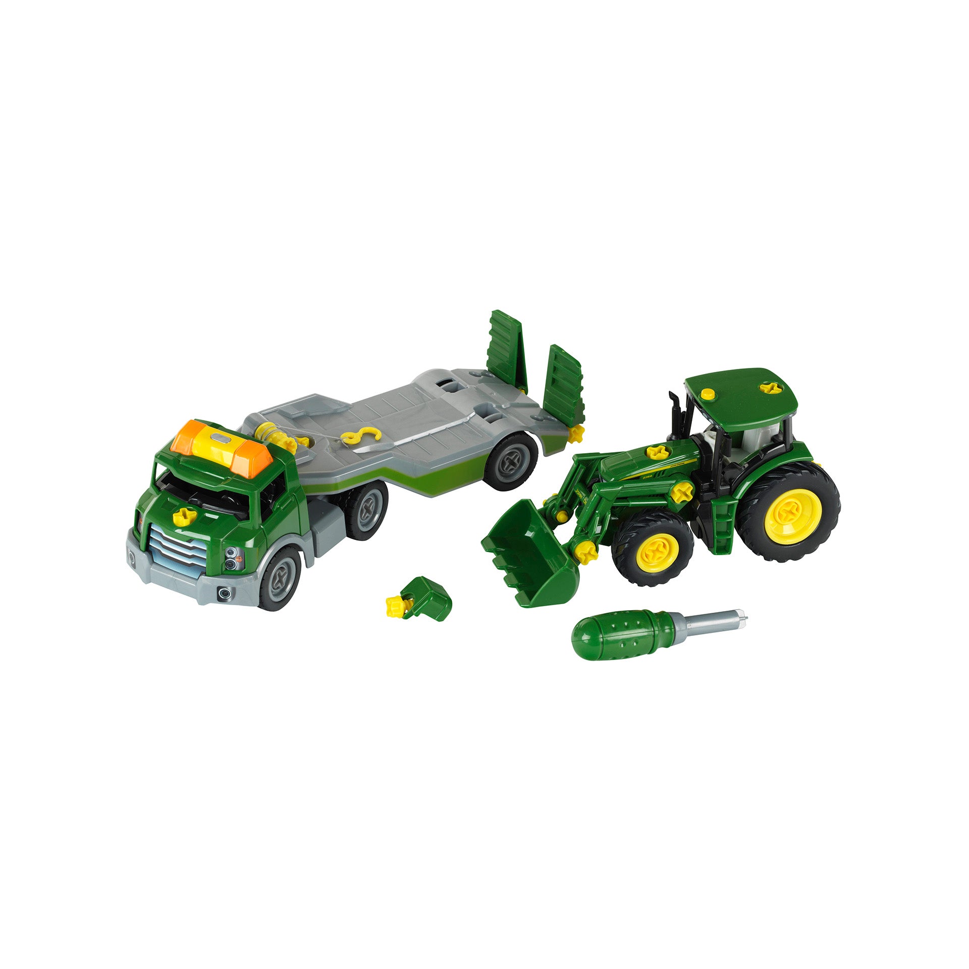 Traktor mit Transporter, 1:24