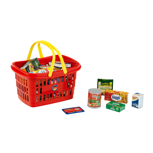 Einkaufskorb gefüllt mit Produkten DE
