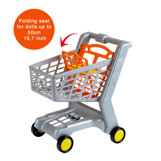 Einkaufswagen gefüllt mit Produkten FR