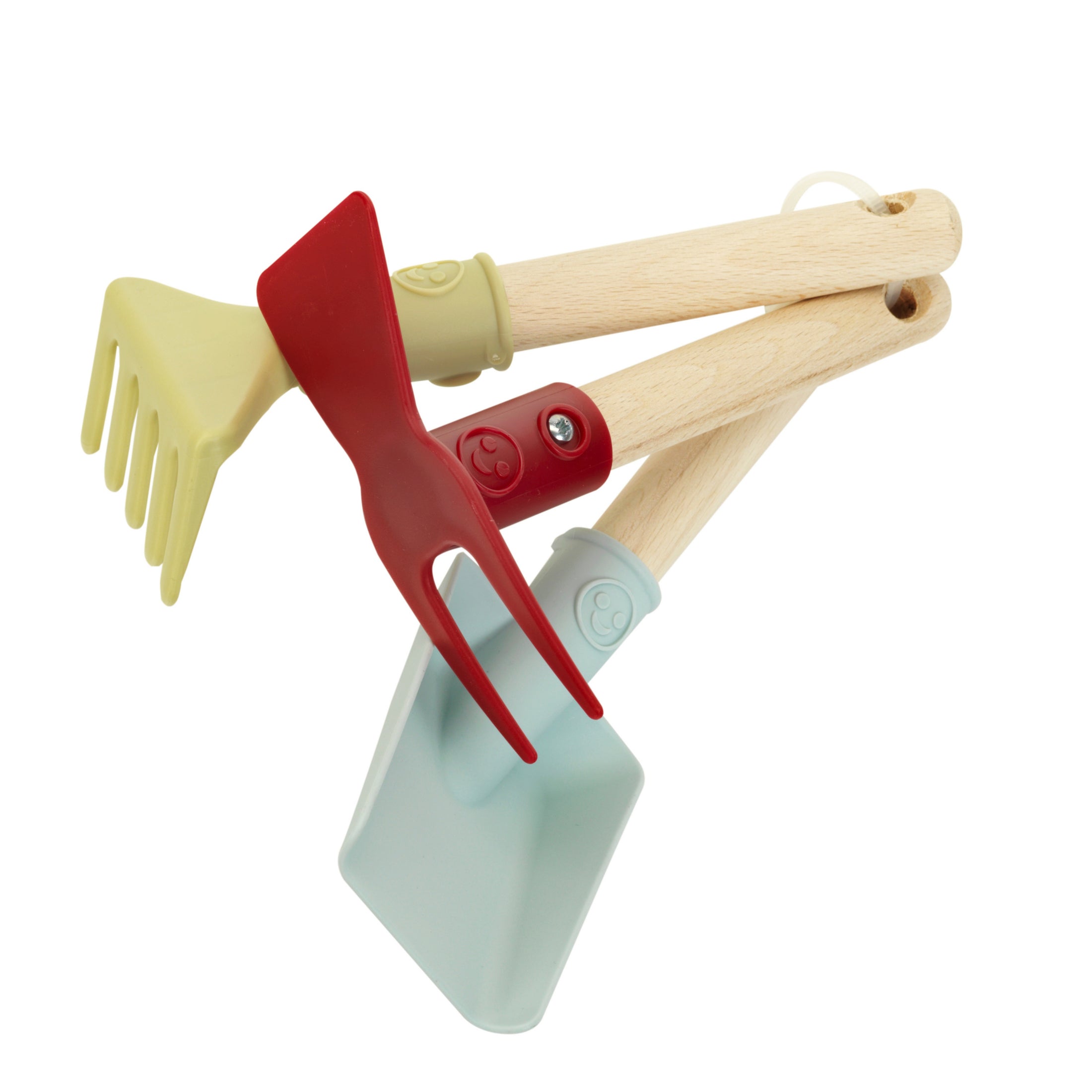Gartenwerkzeug aus recyceltem Kunststoff und Holz