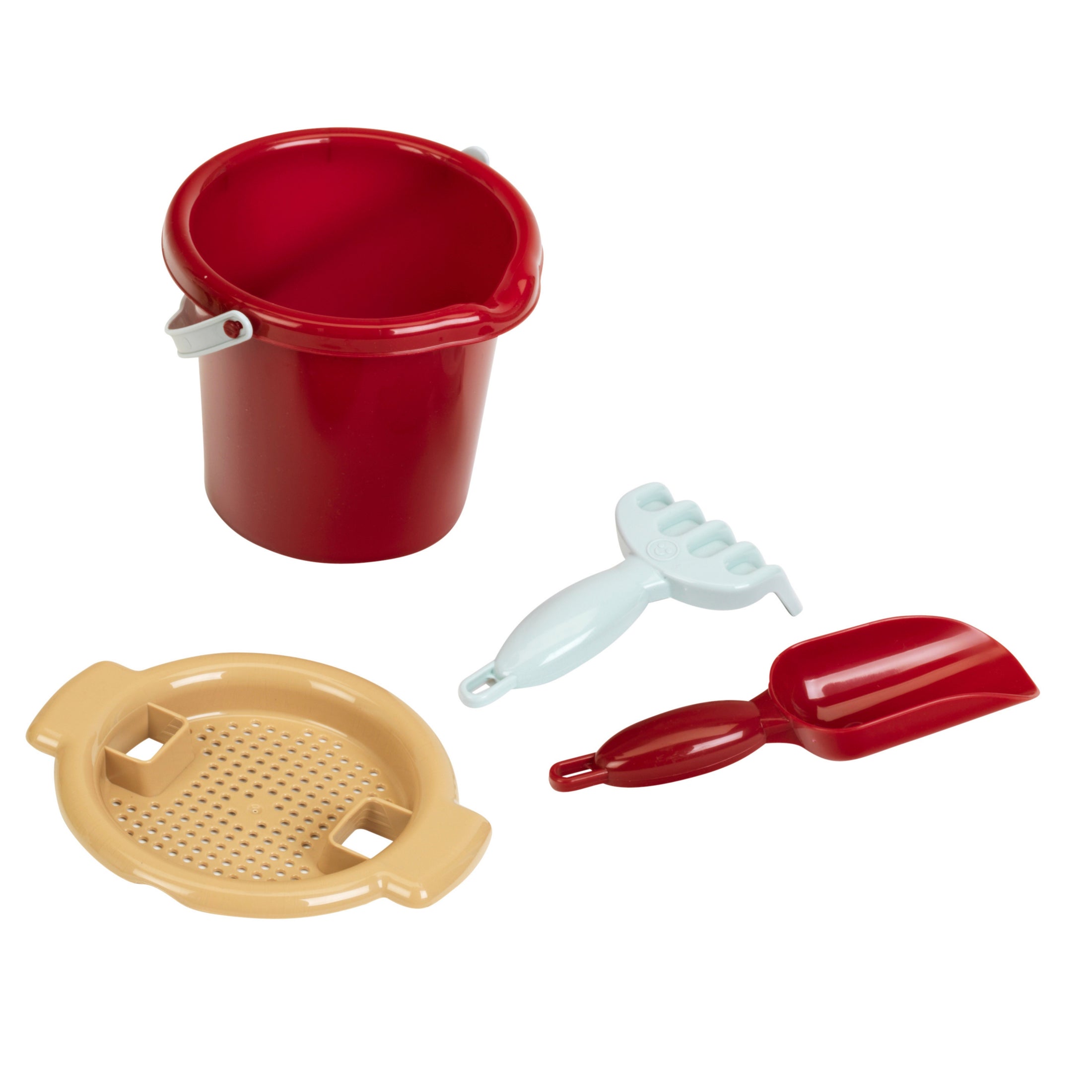 Bollerwagen mit Eimer-Set aus recyceltem Kunststoff