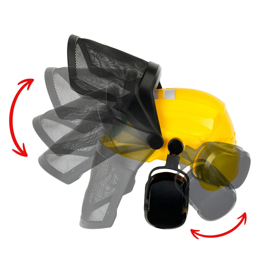 Waldarbeiter Helm mit Visier