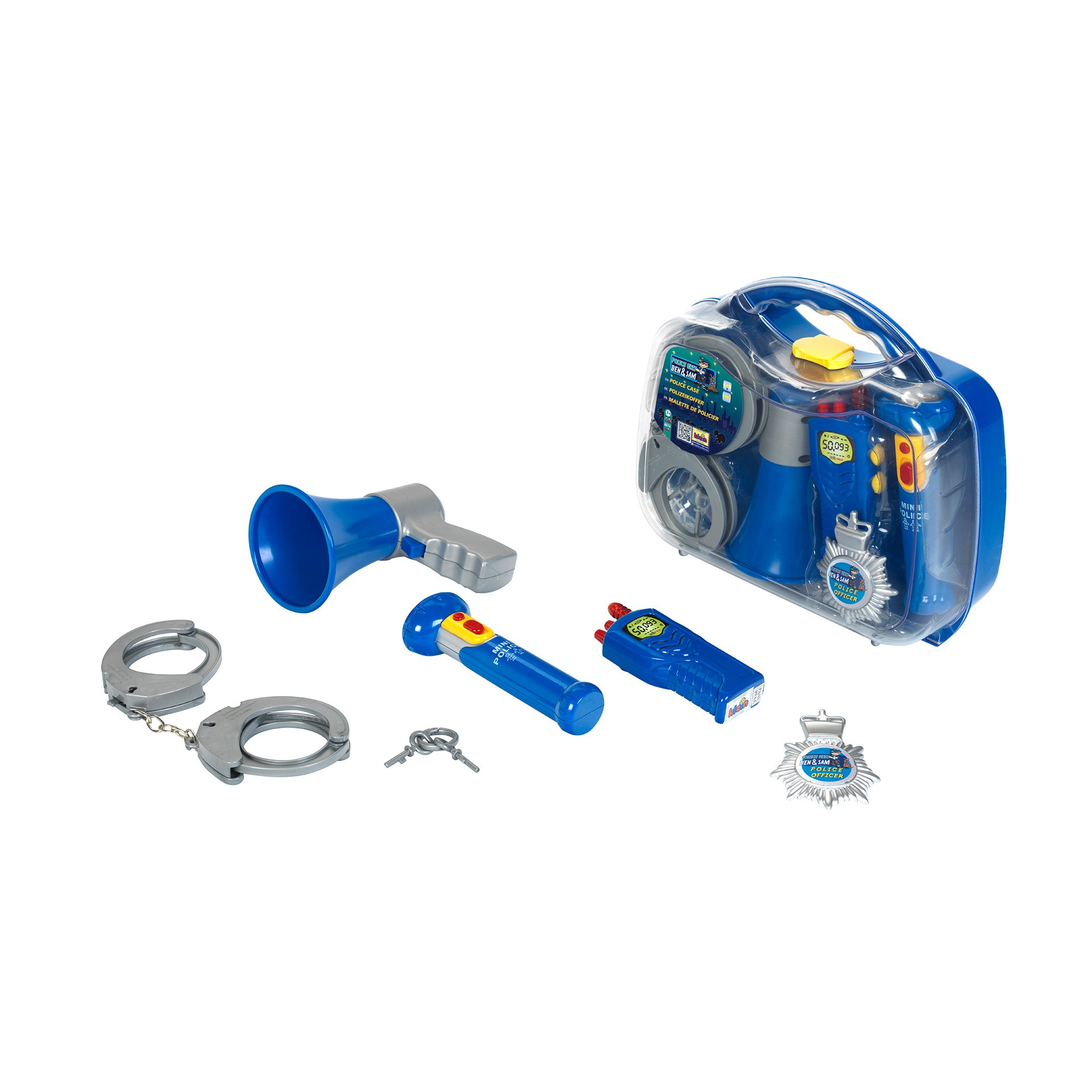 Polizeikoffer mit Walkie-Talkie
