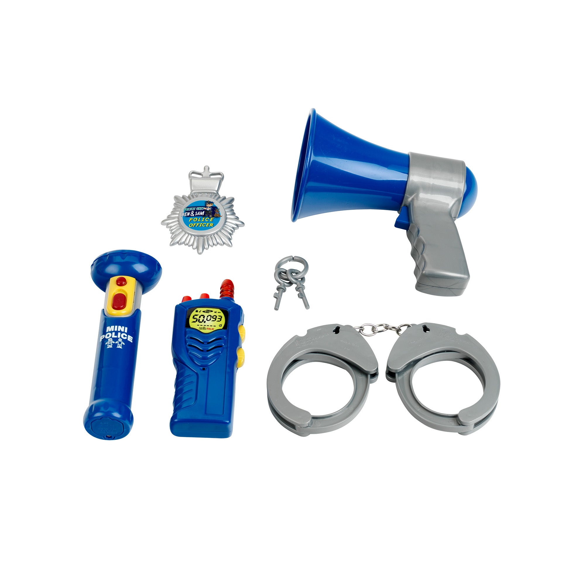 Polizeikoffer mit Walkie-Talkie