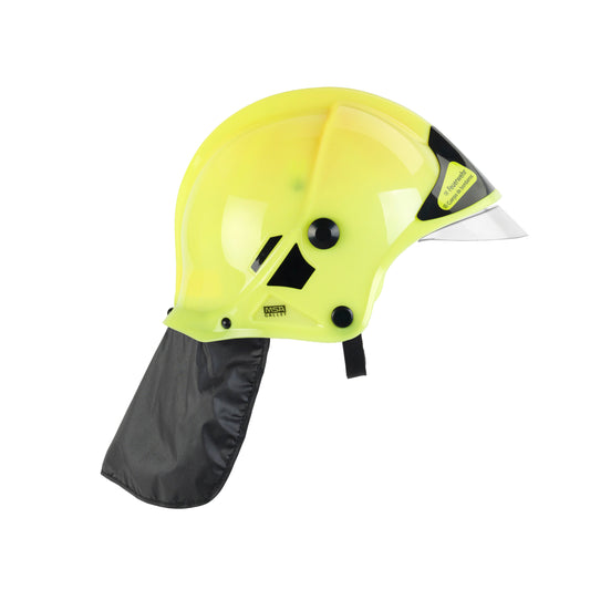 Feuerwehrhelm mit Visier, phosphoreszierend