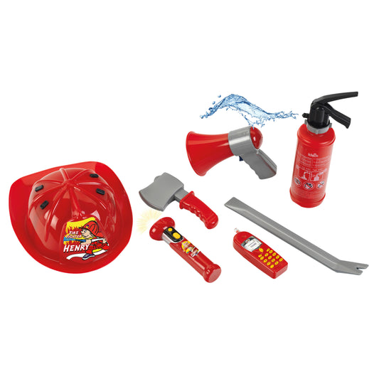 Feuerwehrset mit Helm, 7-tlg.