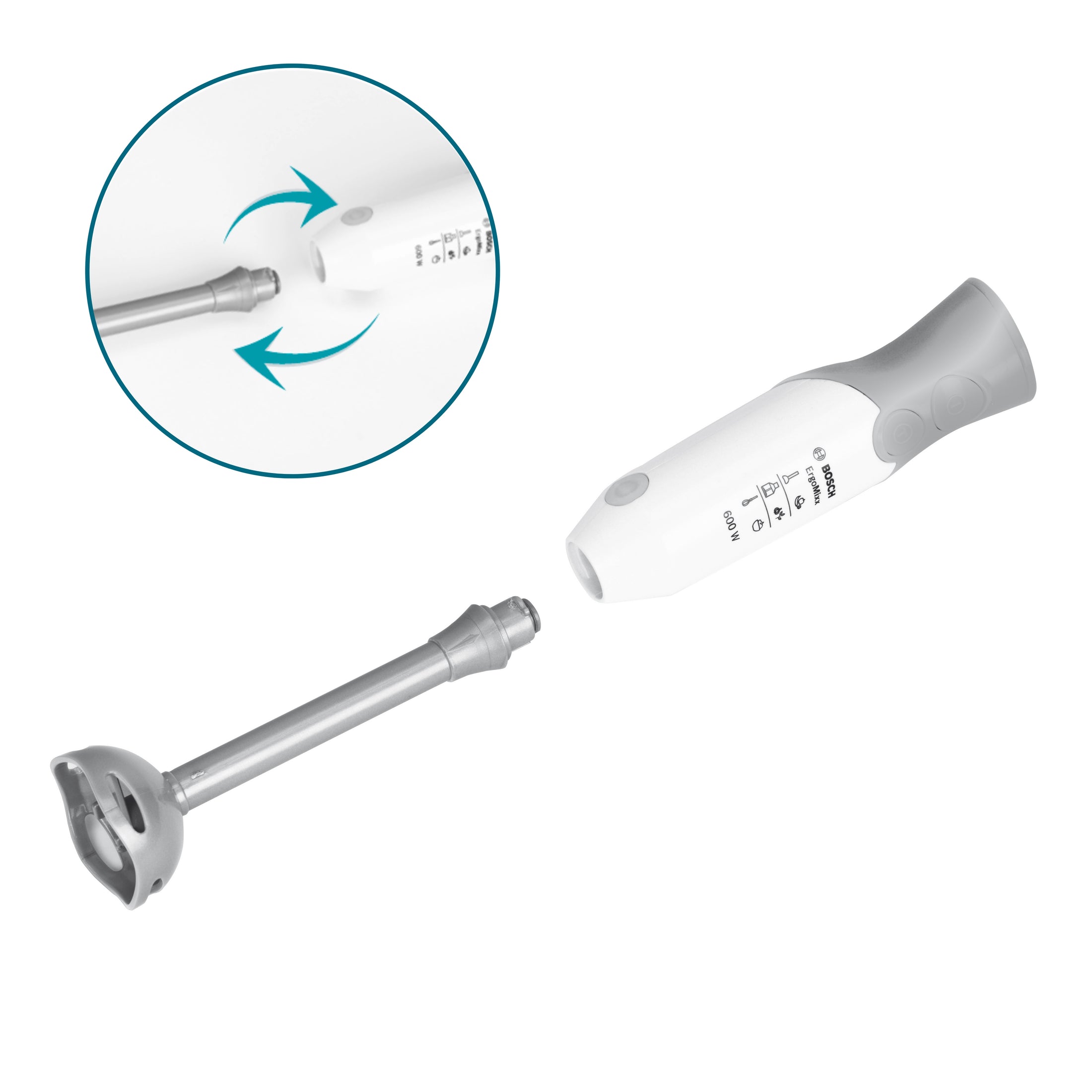 Stabmixer, silber