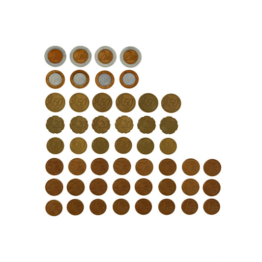 Spielgeld "Euro" Münzen, 50 tlg.