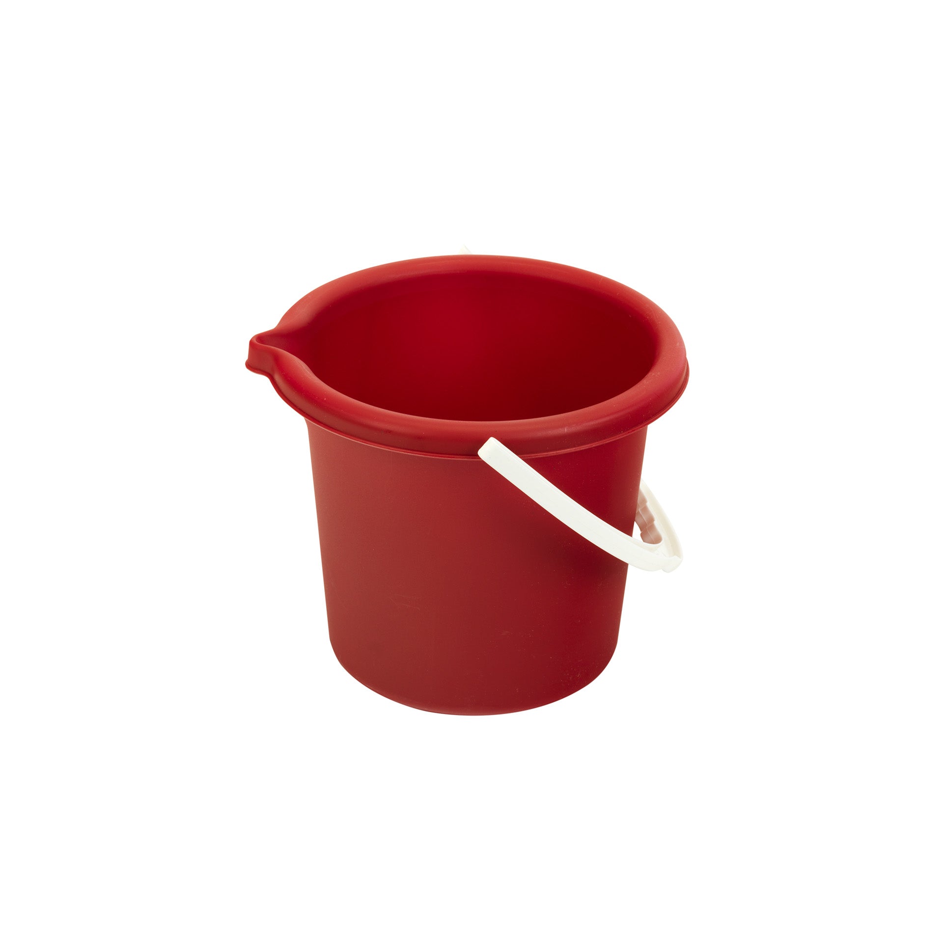 roter Sandeimer aus recyceltem Kunststoff