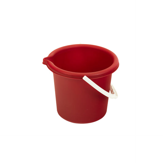 roter Sandeimer aus recyceltem Kunststoff