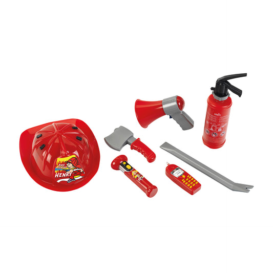 Feuerwehrset mit Helm, 7-tlg.